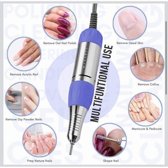 Makartt Nail Drill Electric Nail File JD700 Nail Drills for Acrylic Nails Pro - Picture 3 of 10